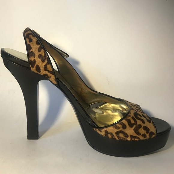 Sexy Asymmetrical Leopard Print Block Heel Pumps - Picture 9 of 10
